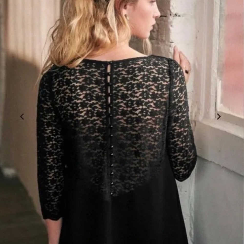 NWT Sézane Axelle black cocktail dress - size 42 / us 10 — FLAW
